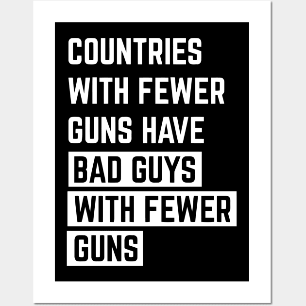 Countries With Fewer Guns Wall Art by Ramateeshop